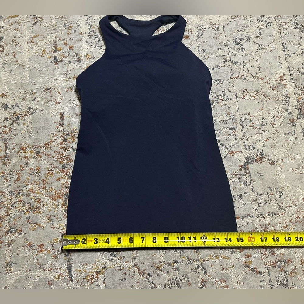 Lululemon In Training Tank Size 4 Navy Blue Racerback - Picture 7 of 13
